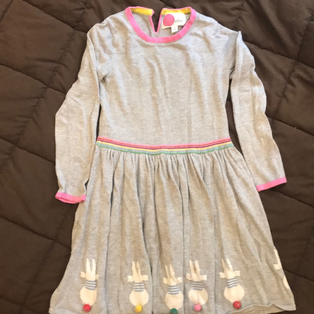 Mini Boden sweater dress with bunny print
